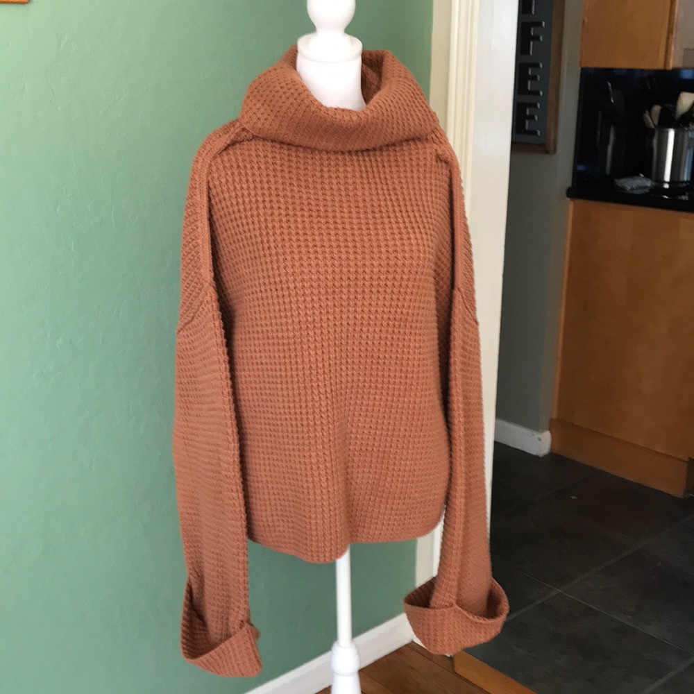 Free people brown chunky cozy warm sweater